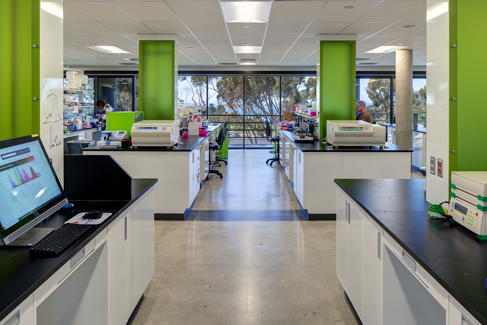 Interior of the Inhibrx company's offices in Torrey Pines Science Park. (Photos courtesy of DZI Construction)