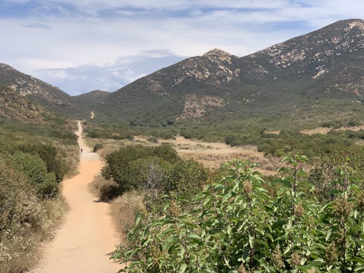 A view of Iron Mountain along the trail in Poway.