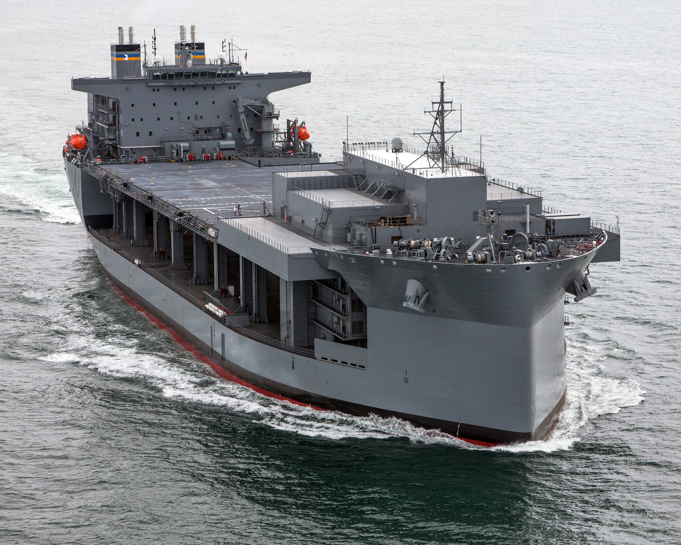 The third Expeditionary Sea Base ship, Lewis B. Puller, seen in this file photo. General Dynamics NASSCO was awarded a contract worth up to $1.6 billion for the design and construction of two additional ESB ships, with an option for a third.