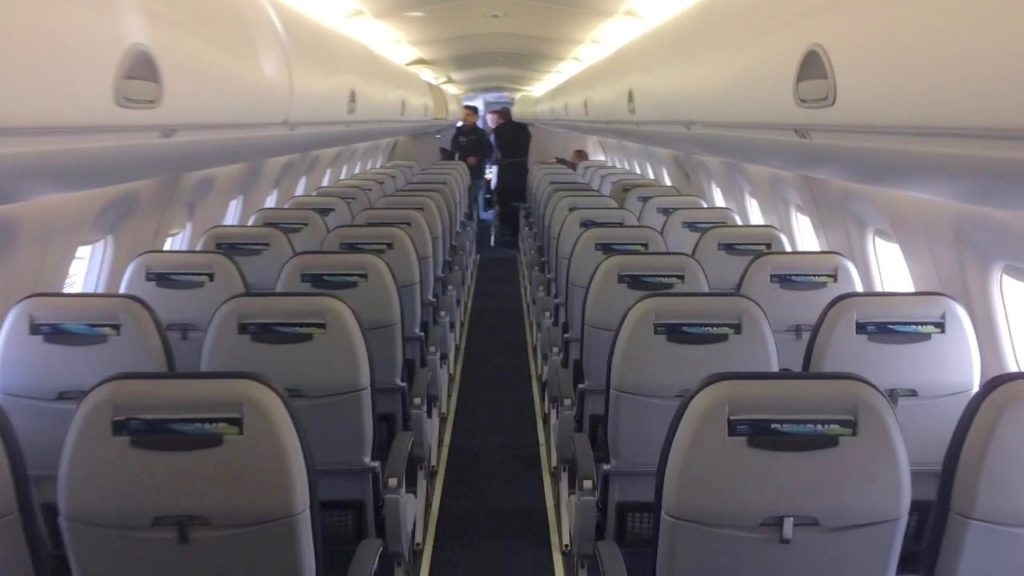 Embraer 175 jets feature only window and aisle seating – and no middle seats.