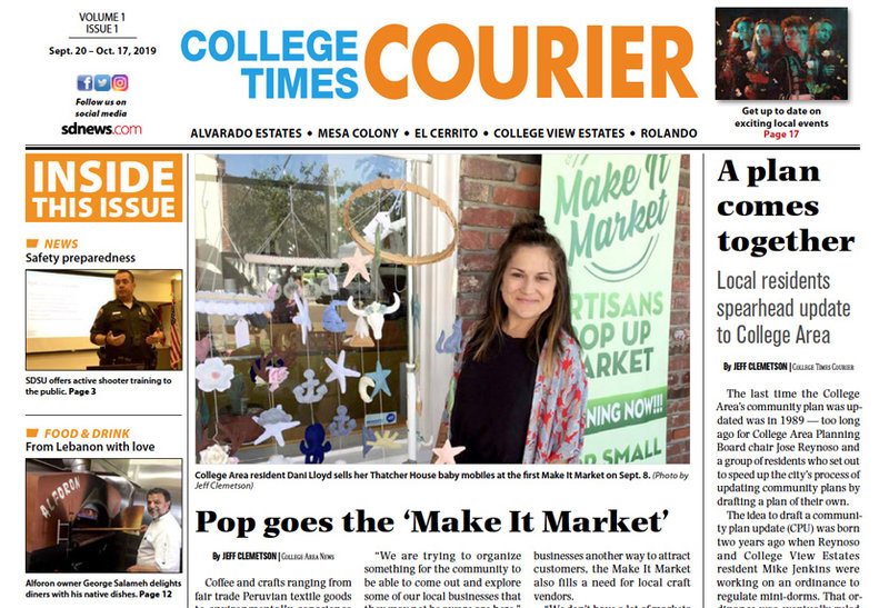 Front page of the College Times Courier