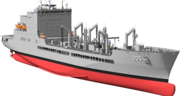 Artist’s rendering of the future USNS John Lewis. (Image courtesy of General Dynamics NASSCO)