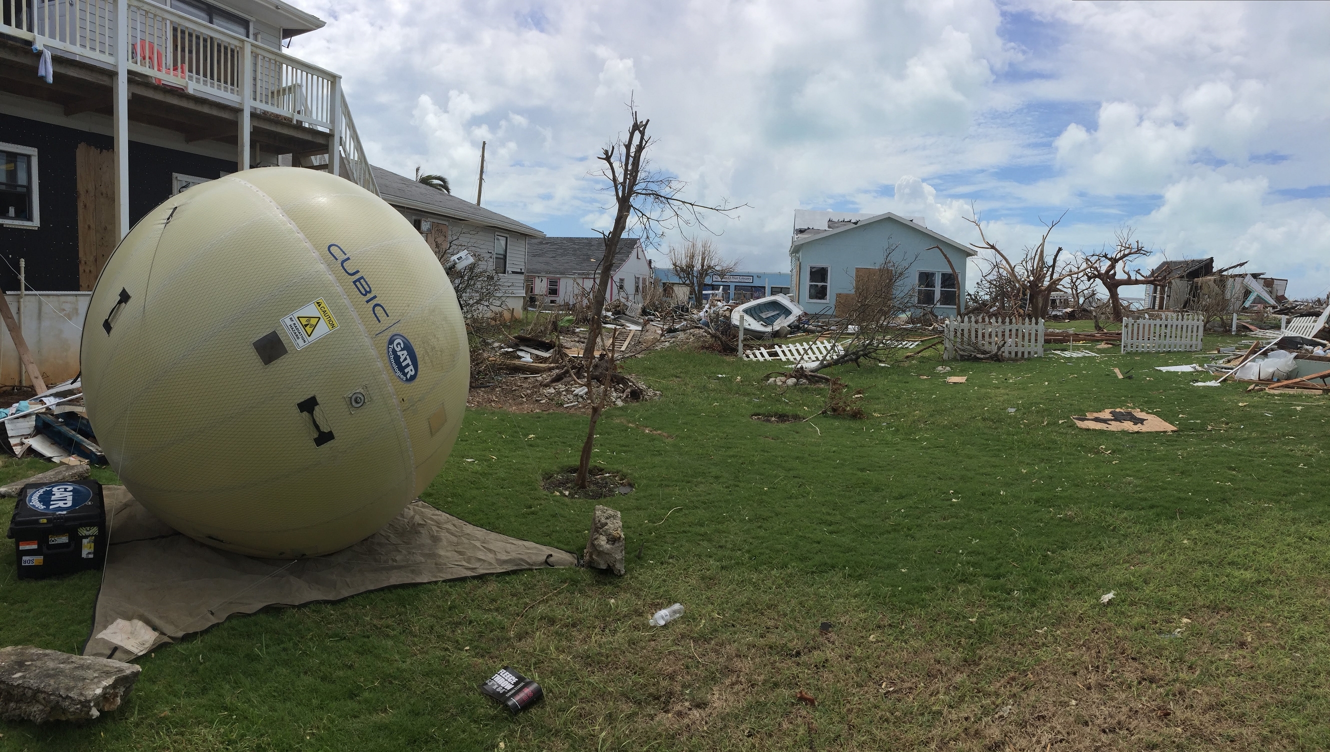 Cubic’s GATR antenna system was used as part of its disaster relief efforts in the Bahamas.(Photo: Business Wire)