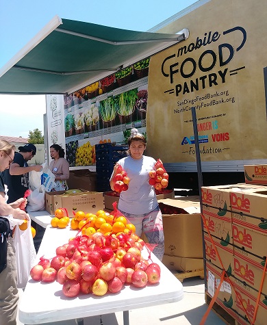 The Mobile Food Pantry made its inaugural campus visit on July 23.