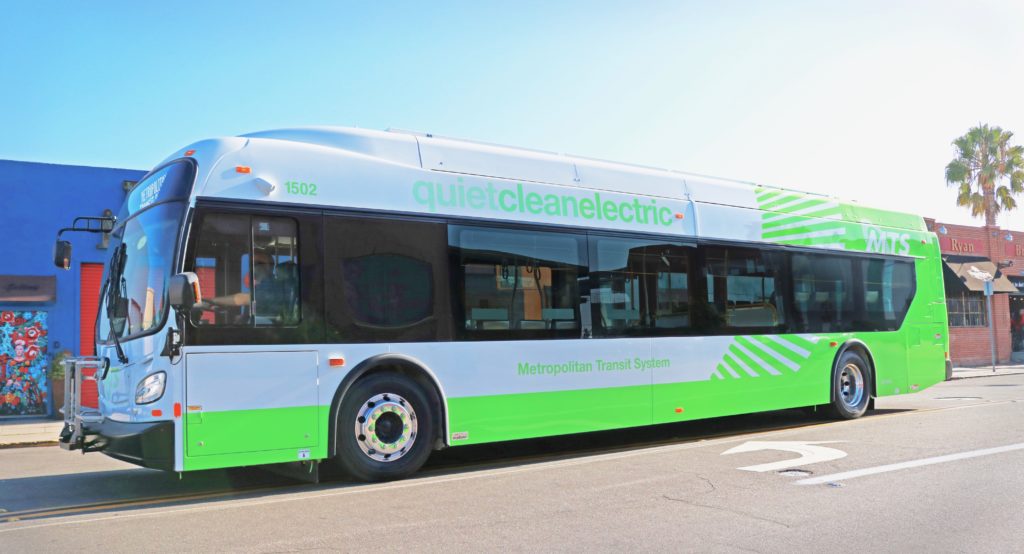 The New Flyer Xcelsior Charge electric bus. (MTS photo)