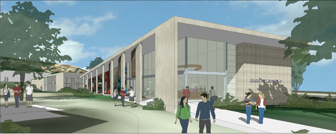 Rendering of the MiraCosta College Student Services Building. (Credit: Little Diversified Architecture)
