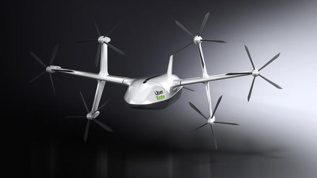 The drone unveiled at Forbes Under 30 Summit is expected to begin food deliveries in San Diego in summer 2020. (Uber Elevate)