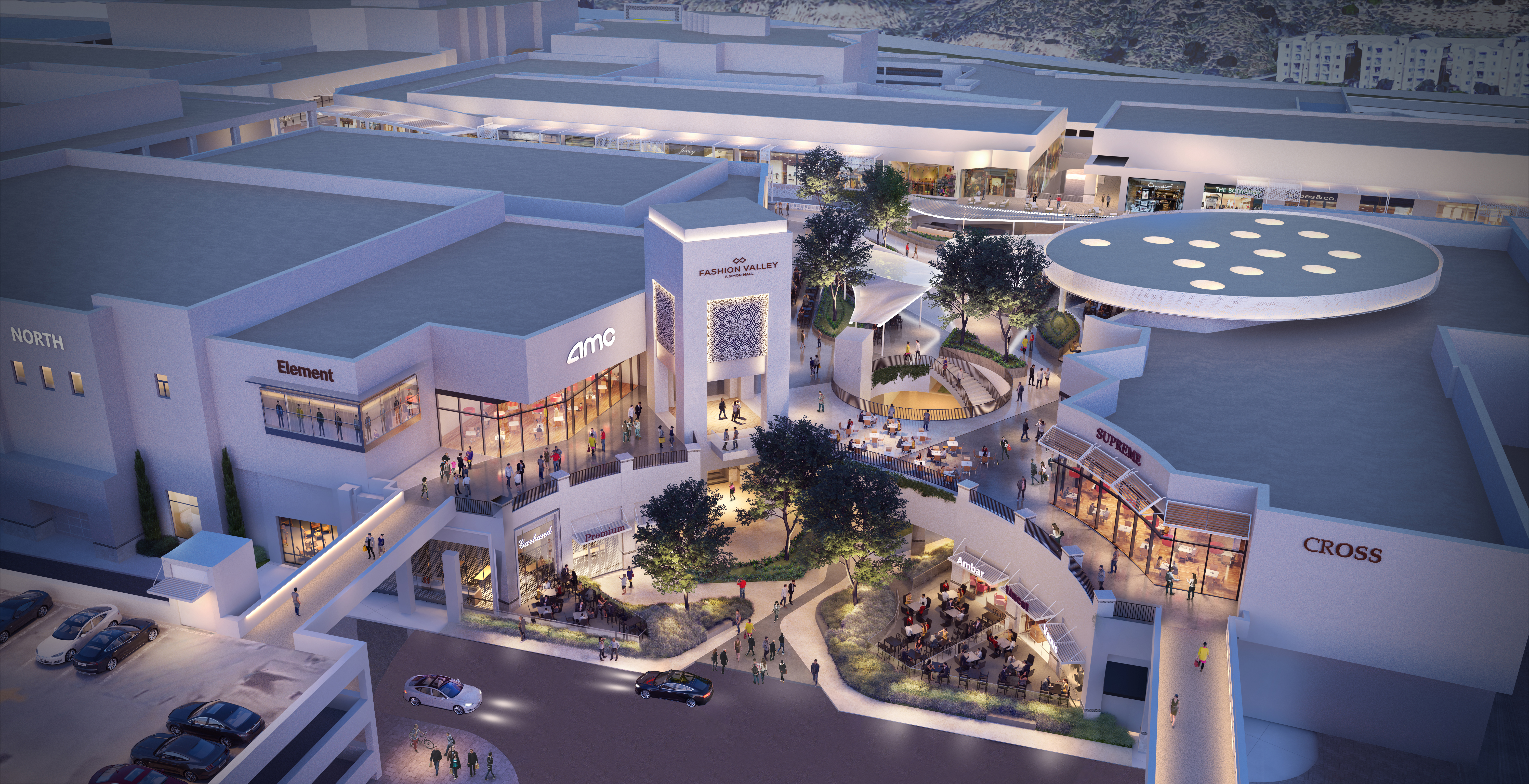 Rendering of Fashion Valley mall after makeover. (Courtesy of Simon)