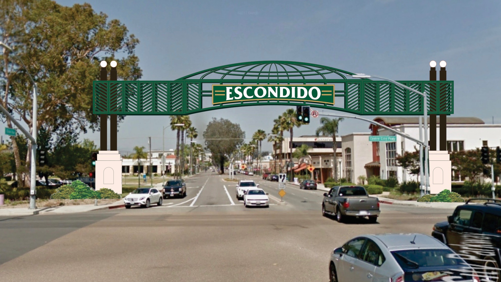 Rendering of ‘The Giving Arch’ in Escondido.