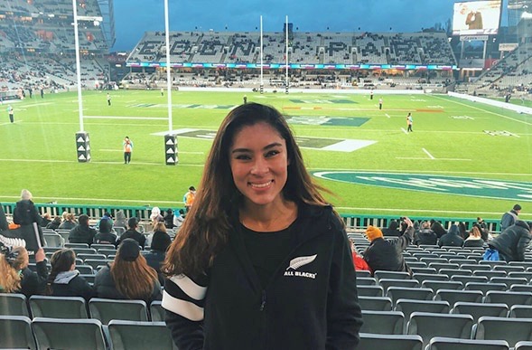 Vanessa Hernandez is studying abroad for the fall semester at Auckland University of Technology in New Zealand. (Photo courtesy of SDSU)
