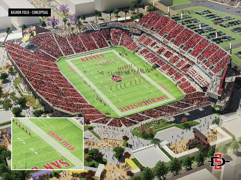Bashor Field rendering. (Courtesy of San Diego State University Athletics)