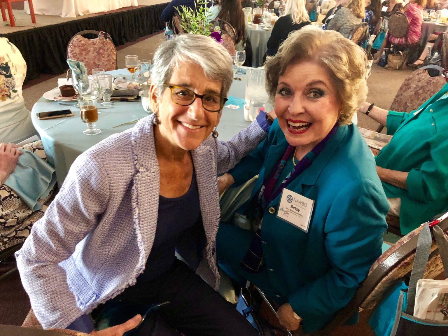 Sen. Hannah-Beth Jackson and Los Angeles executive recruiter Betsy Berkhemer-Credaire celebrate Jackson's board diversity law at a Ventura County awards dinner. Companies have until Jan. 1, 2020, to comply. (Photo courtesy of the Office of Sen. Hannah-Beth Jackson)