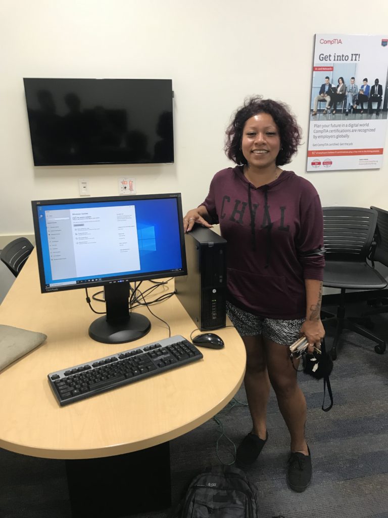 The 38 HP computers, monitors, and keyboards were left in a local office after a company shut its doors last spring