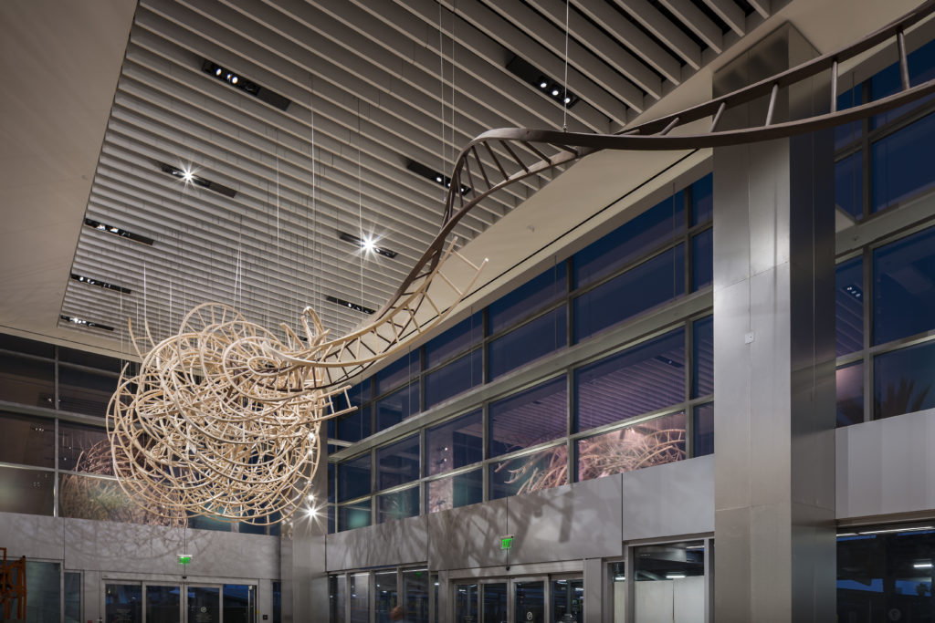  ‘Paths Woven’ by artist Aaron T. Stephan is one of the art works at the airport. (Photo courtesy of the San Diego County Regional Airport Authority)
