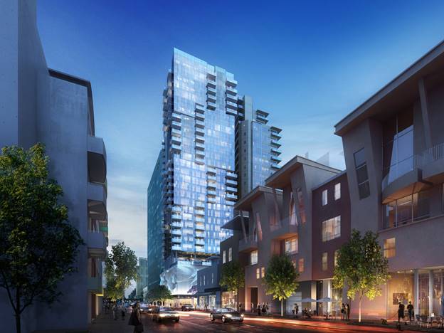 A rendering of the proposed development at 1460 India Street. (Courtesy of Forge Development Partners)