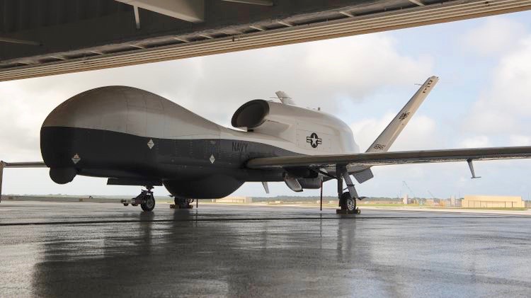 Northrop Grumman's MQ-4C unmanned aircraft system deployed. (Credit: Northrop Grumman)