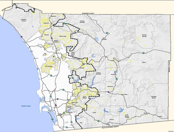 San Diego County General Plan map