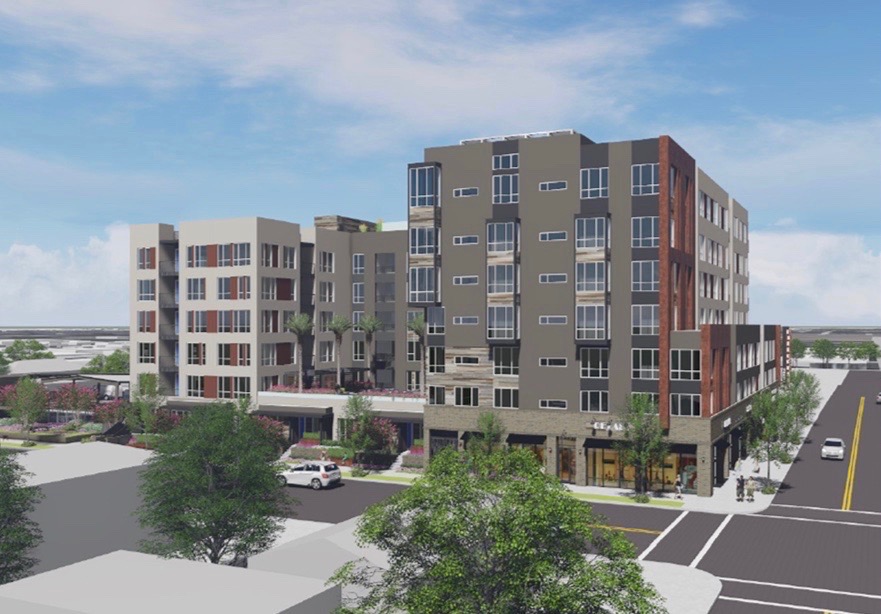 Rendering of apartment project at 635 Robinson Ave. in Hillcrest