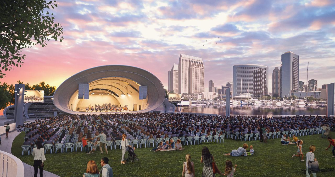 Rendering of The Shell, San Diego Symphony’s new outdoor concert venue.