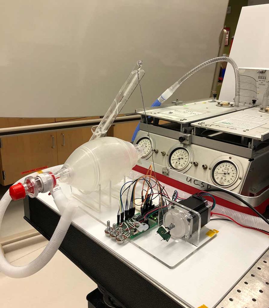 Engineering students and faculty are developing a simple device using 3D-printed parts and off-the-shelf components to convert an existing manual ventilator system into an automatic one.