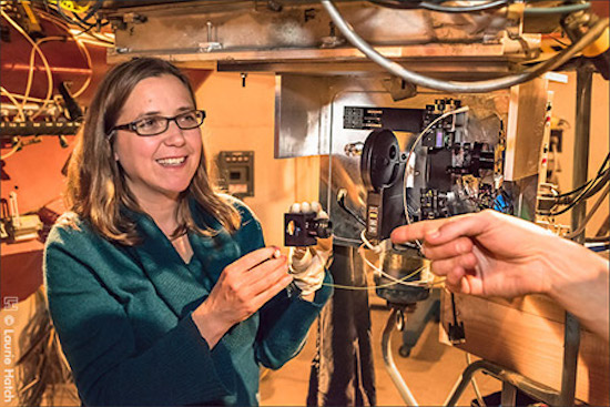 UC San Diego astronomer Shelley Wright leads the PANOSETI project. (Credit: Photo by Laurie Hatch)