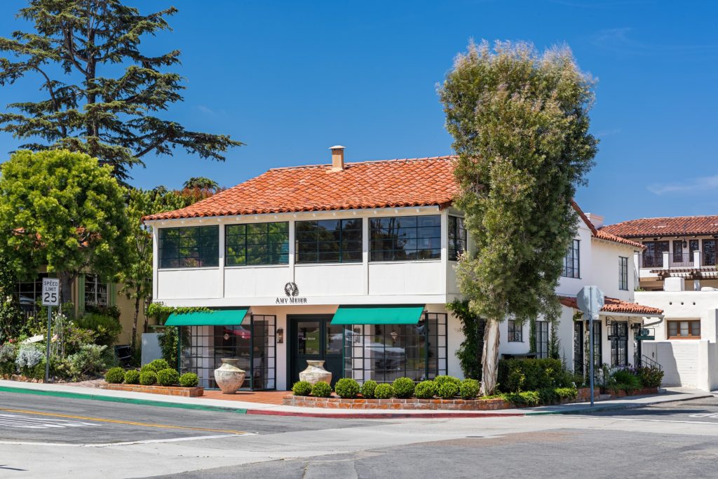 The two-story building is at 16903 Avenida de Acacias.