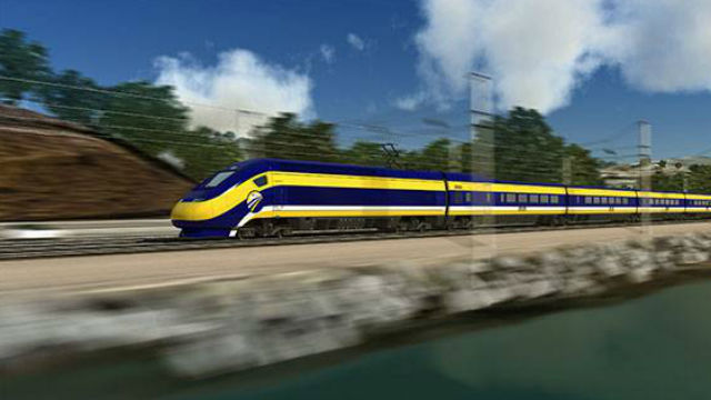 A rendering of the California bullet train. (Courtesy California High-Speed Rail Authority)