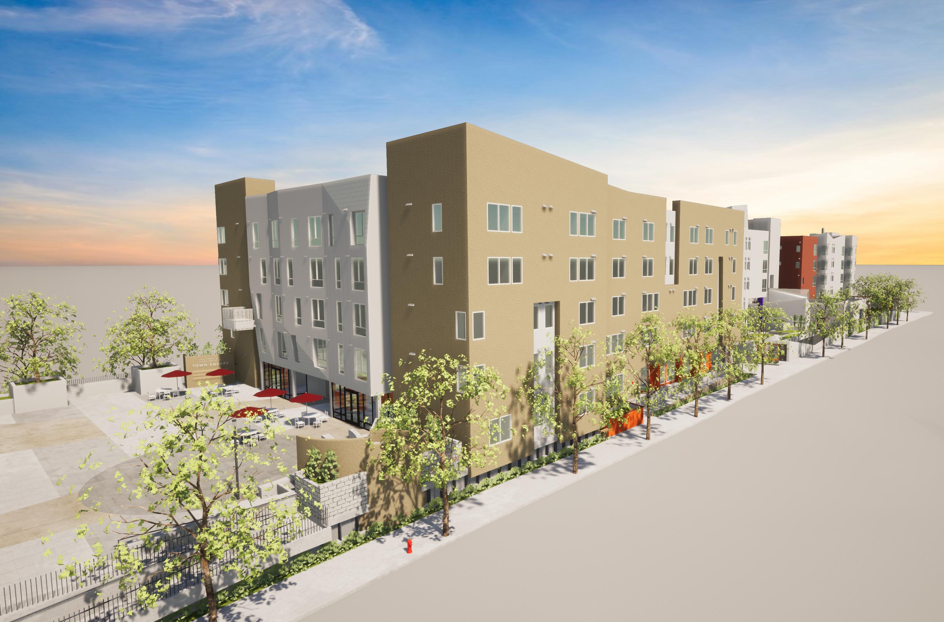 Rendering of the Mid-City senior apartments