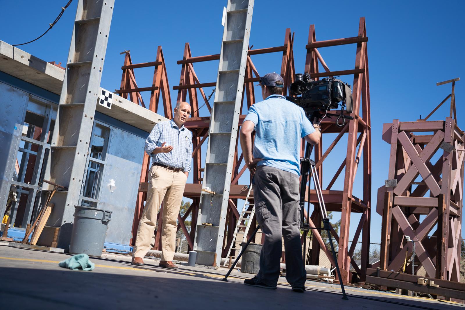 As principal investigator for UC San Diego's shake table--the largest outdoor earthquake simulator in the world--Conte conducts research on seismic safety. The shake table is funded by the National Science Foundation. 