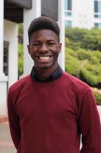 Nanoengineering major Bolarin Lawrence used Converge to work on his Project Fruition app.