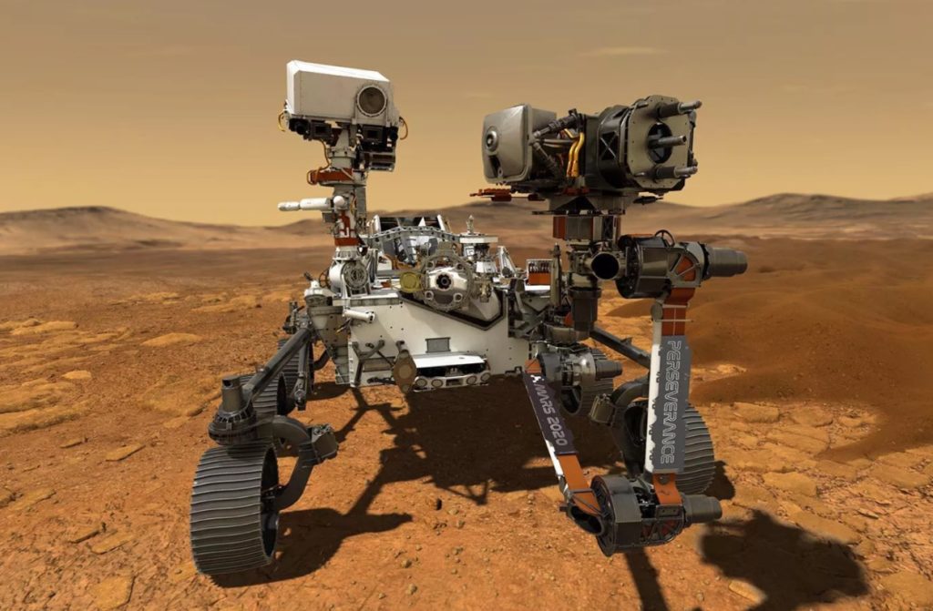 NASA’s $3 billion rover Perseverance will carry five cameras from San Diego’s Malin Space Science Systems (Rendering courtesy of NASA/Caltech-JPL)