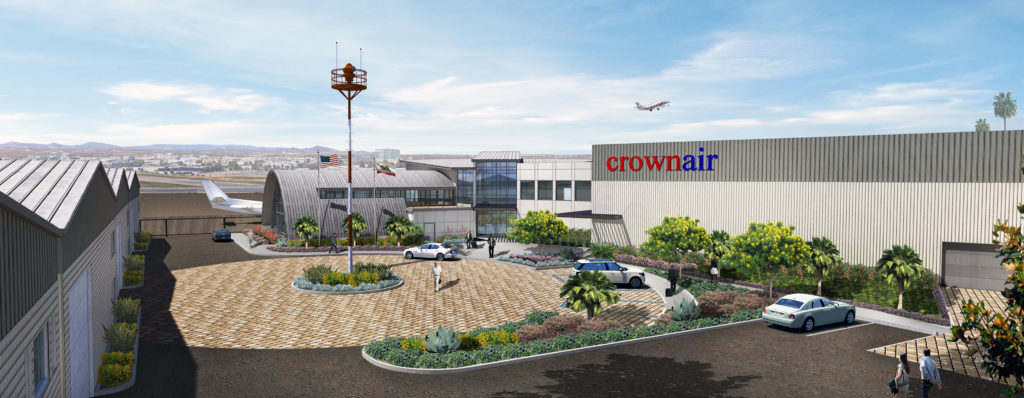 Crownair Aviation FBO Office Center rendering
