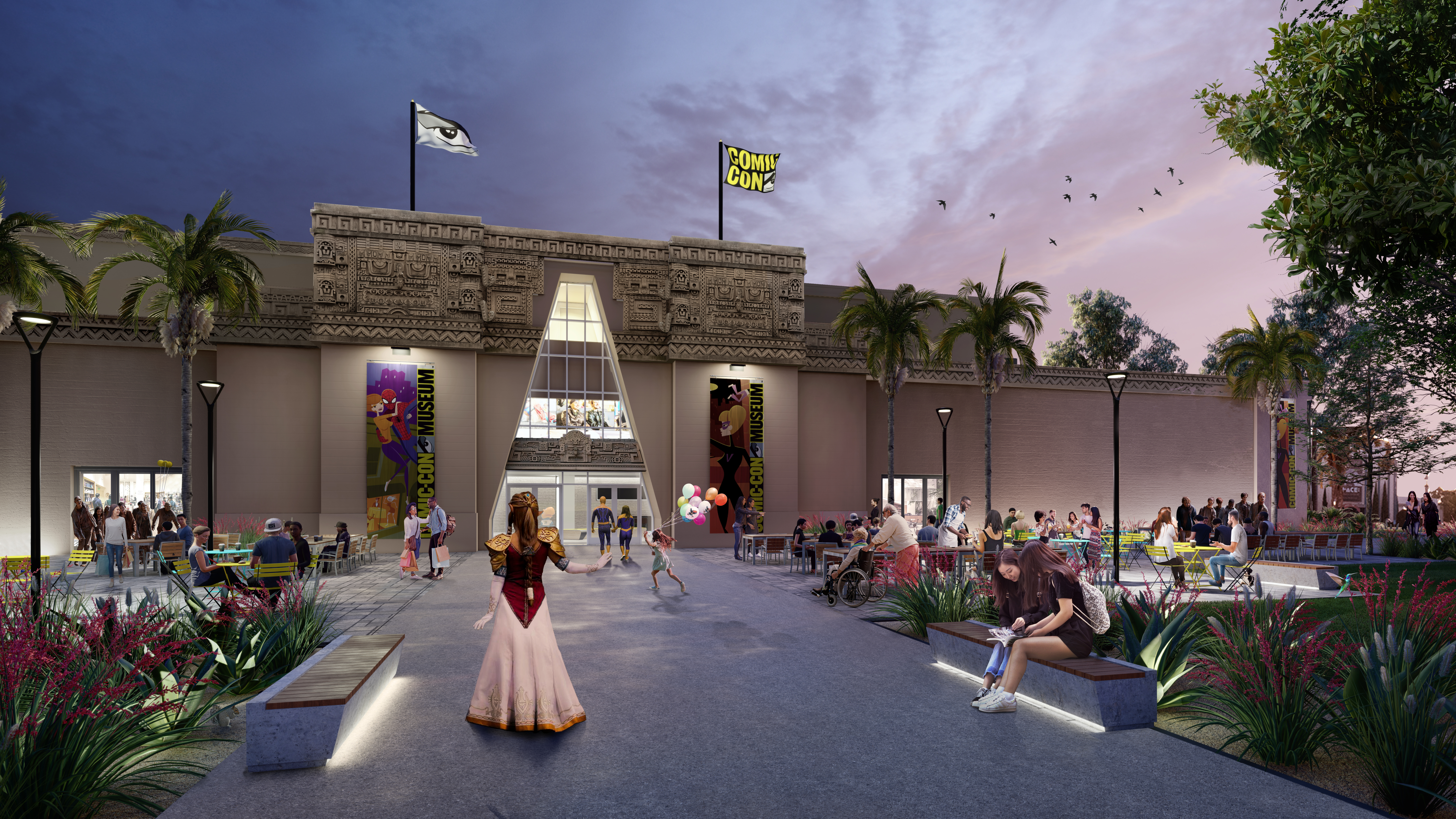 Rendering of the Comic-Con Museum’s exterior. (Photos courtesy of Comic-Con Museum)