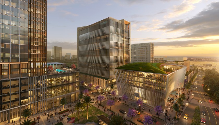 IQHQ’s Research and Development District is situated on more than eight acres – representing the largest urban commercial waterfront site along California’s coast. (Renderings courtesy of IQHQ Inc.)