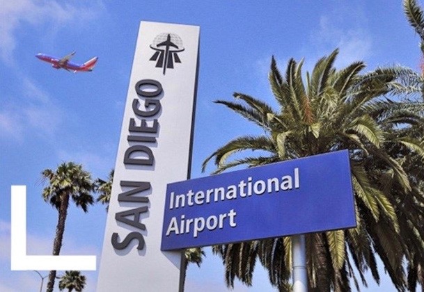 San Diego International Airport sign