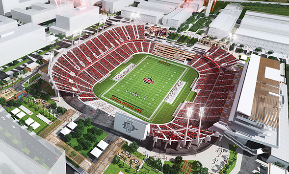 Rendering of Aztec Stadium