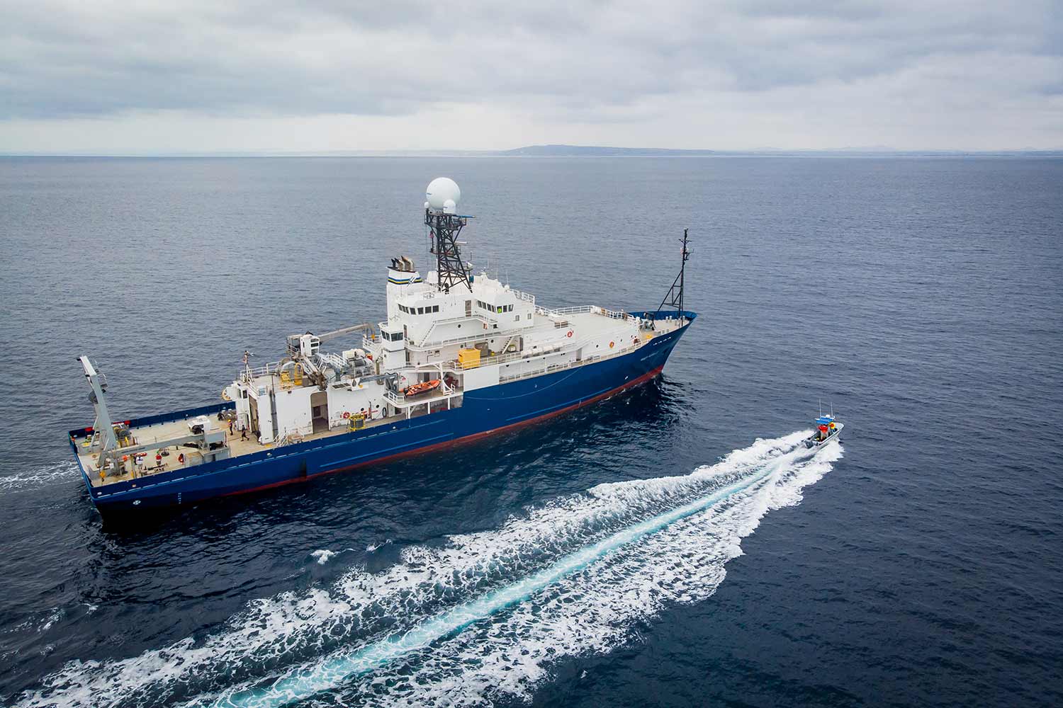 Research Vessel Roger Revelle heads back to sea after the completion of the midlife refit, which will extend the service life of the ship by up to 20 years.