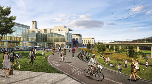 Rendering of SDSU Mission Valley (Photo courtesy of Schmidt Design Group)