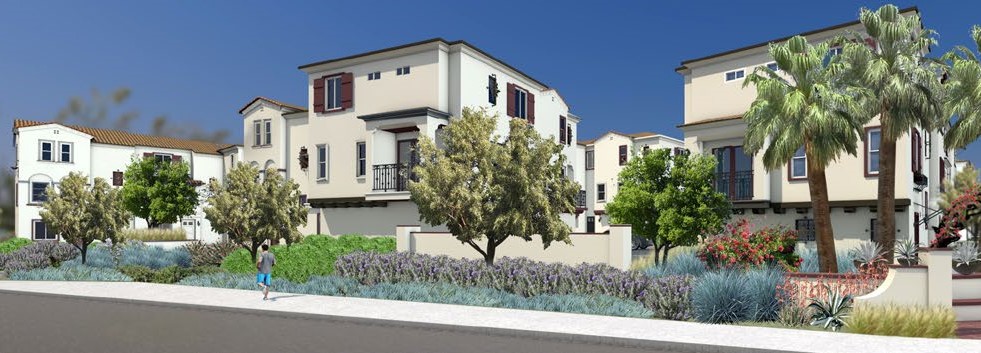 Rendering of the Eclipse townhomes to be built in Escondido.