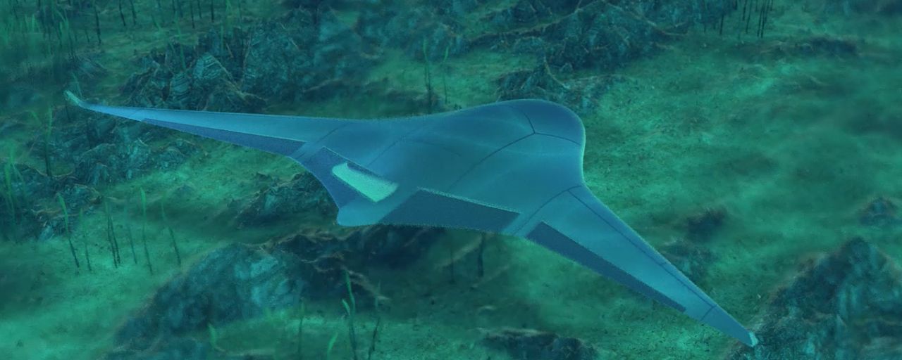 Artist’s concept of Manta Ray UUV. (Credit: Defense Advanced Research Projects Agency)